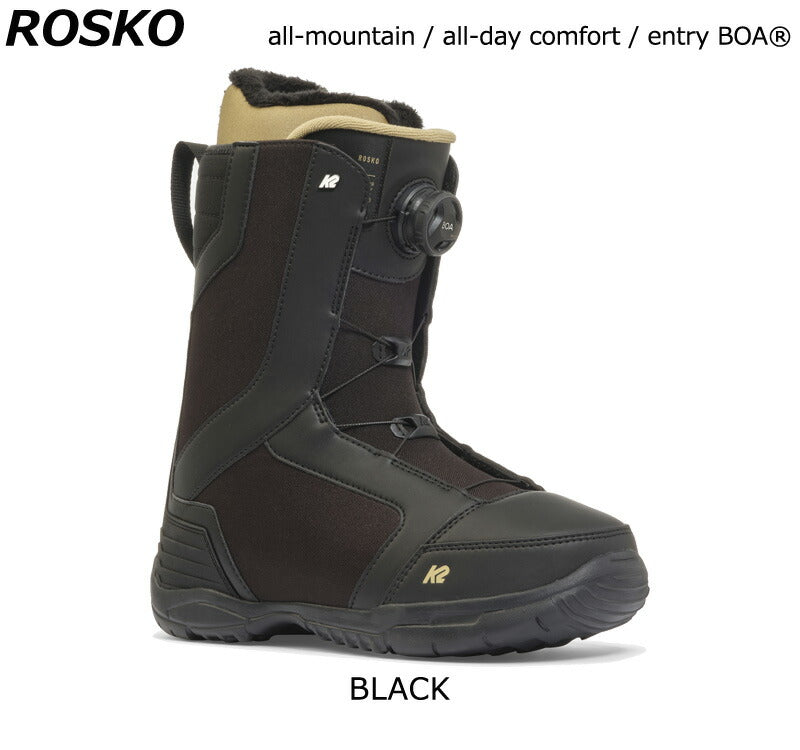 25-26 K2/ケーツー ROSKO ロスコ メンズ レディース 熱成型対応 ボア BOA スノーボード ブーツ 2026