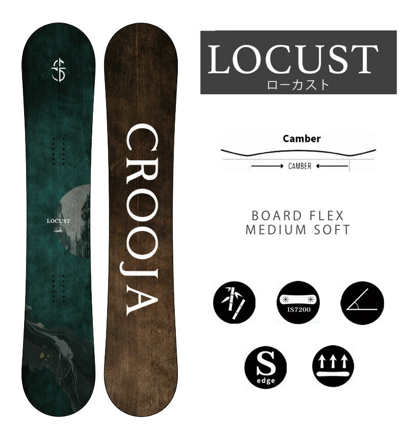 25-26 CROOJA/クロージャ LOCUST ローカスト メンズ スノーボード グラトリ ラントリ 板 2026