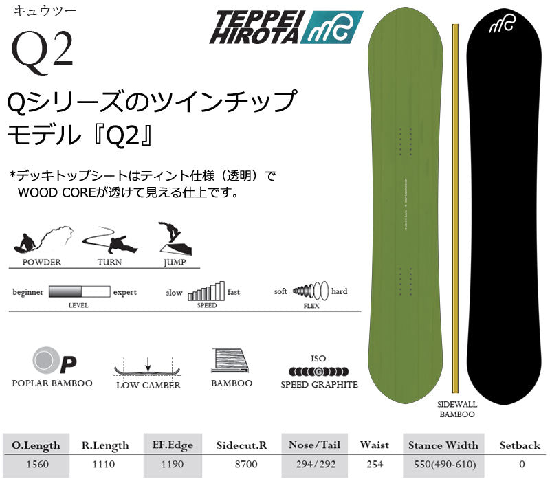 25-26 MOSS SNOWBOARDS/モススノーボード Q2 キュウツー メンズ レディース スノーボード パウダー 板 2026