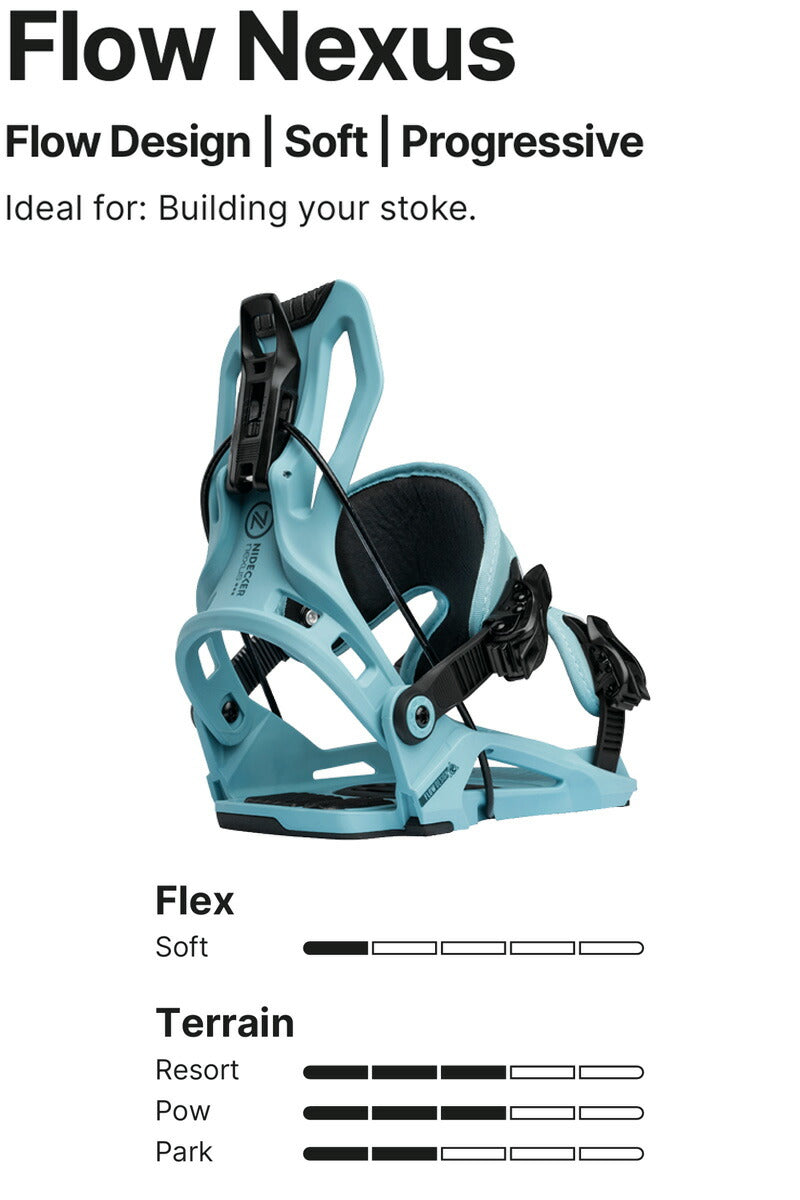 25-26 NIDECKER/ナイデッカー NEXUS ネクサス FLOW リアエントリー メンズ レディース ビンディング バインディング スノーボード 2026