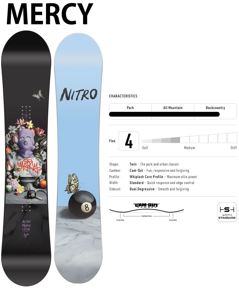 25-26 NITRO/ナイトロ MARCY マーシー レディース スノーボード パーク 板 2026