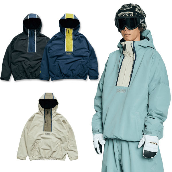 25-26 ROME/ローム OG HARFZIP  jacket 着用説明動画 メンズ レディース 防水プルオーバージャケット スノーボードウェア スノーウェアー 2026