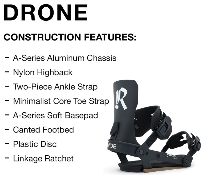 25-26 RIDE/ライド DRONE ドローン メンズ レディース ビンディング バインディング スノーボード 2026