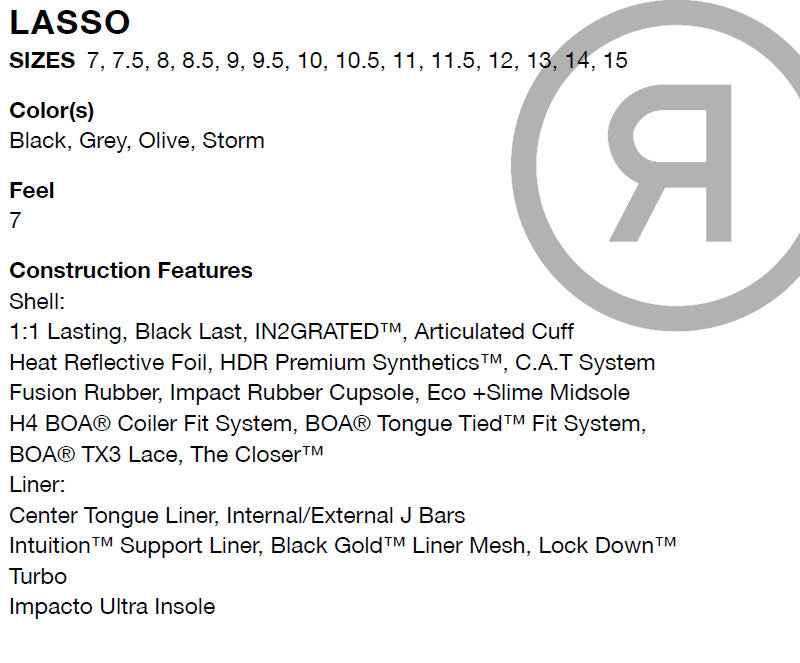 25-26 RIDE/ライド LASSO ラッソ メンズ レディース ブーツ ダブルボア 熱成型対応 スノーボード 2026