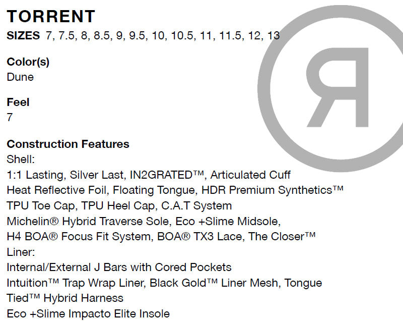 25-26 RIDE/ライド TORRENT トーレント メンズ レディース ブーツ ダブルボア 熱成型対応 スノーボード 2026
