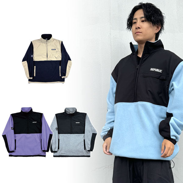 25-26 REPUBLIC&CO/リパブリック R.P.M PULLOVER FLEECE jacket 着用説明動画 メンズ レディース 撥水加工フリース スノーウェアー スノーボードアパレル 2026