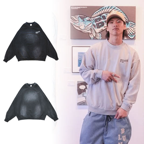 25-26 BLUNT/ブラント WASHED VINTAGE sweatshirt×BLAZZ 戸田真人 メンズ レディース スエットシャツ スノーボードアパレル スノーウェアー 2025