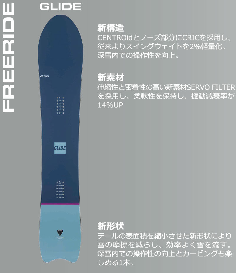 25-26 YONEX/ヨネックス GLIDE グライド メンズ スノーボード パウダー 板 2026