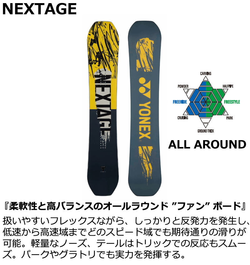 25-26 YONEX/ヨネックス NEXTAGE ネクステージ メンズ スノーボード カービング 板 2026