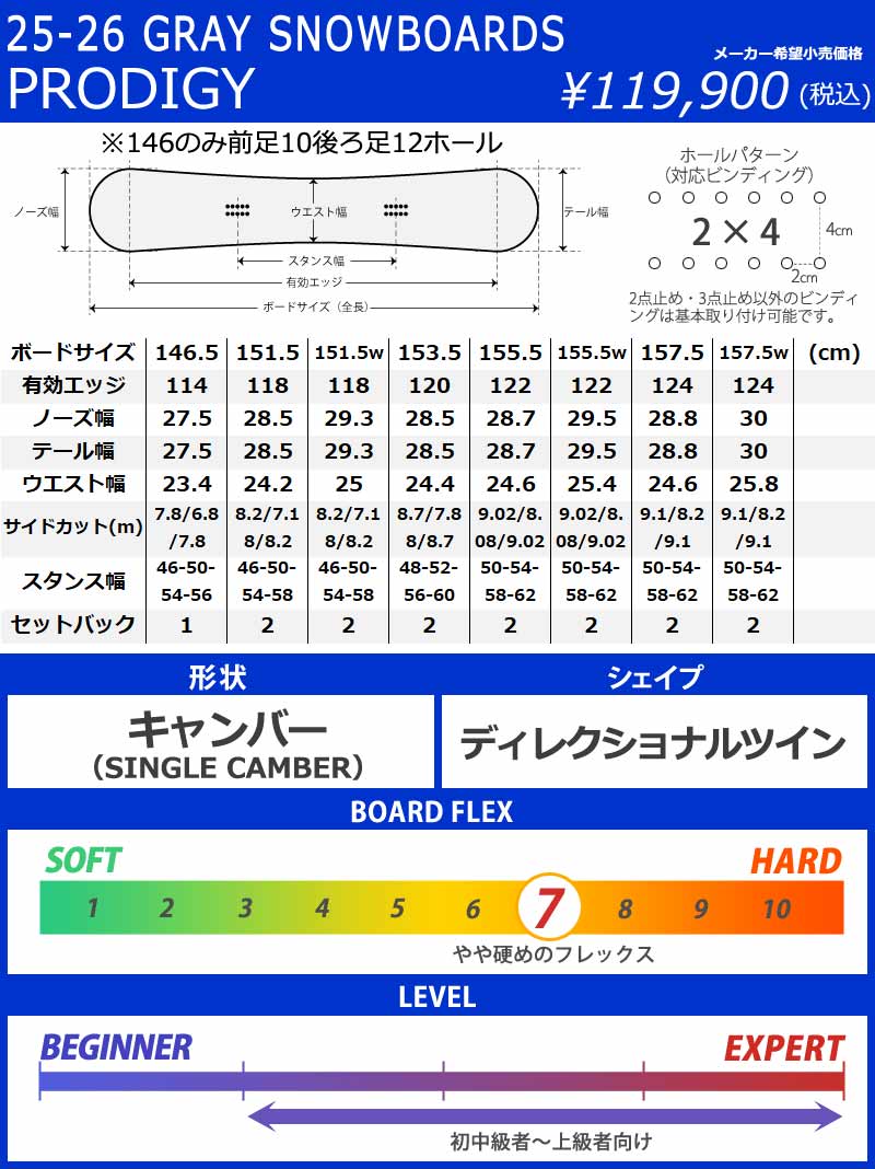 25-26 GRAY/グレイ PRODIGY プロディジー メンズ レディース