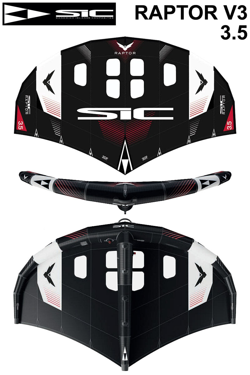SIC RAPTORV3 3.5平米 エスアイシー ラプターブイスリー サーフウイング カイトウイング ウイングサーフィン ウイングフォイル 2026