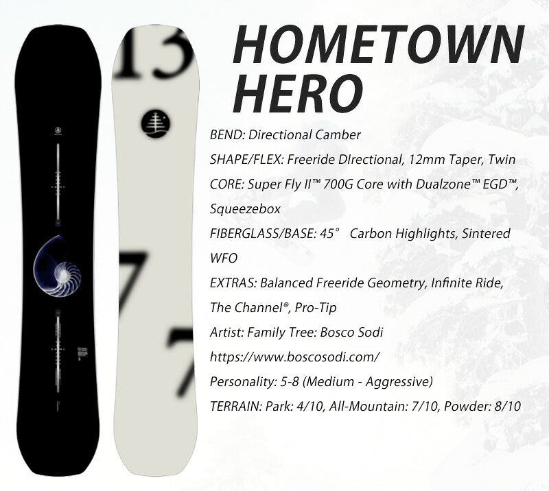 26-27 BURTON/バートン HOMETOWN HERO メンズ スノーボード パウダー カービング 板 2027