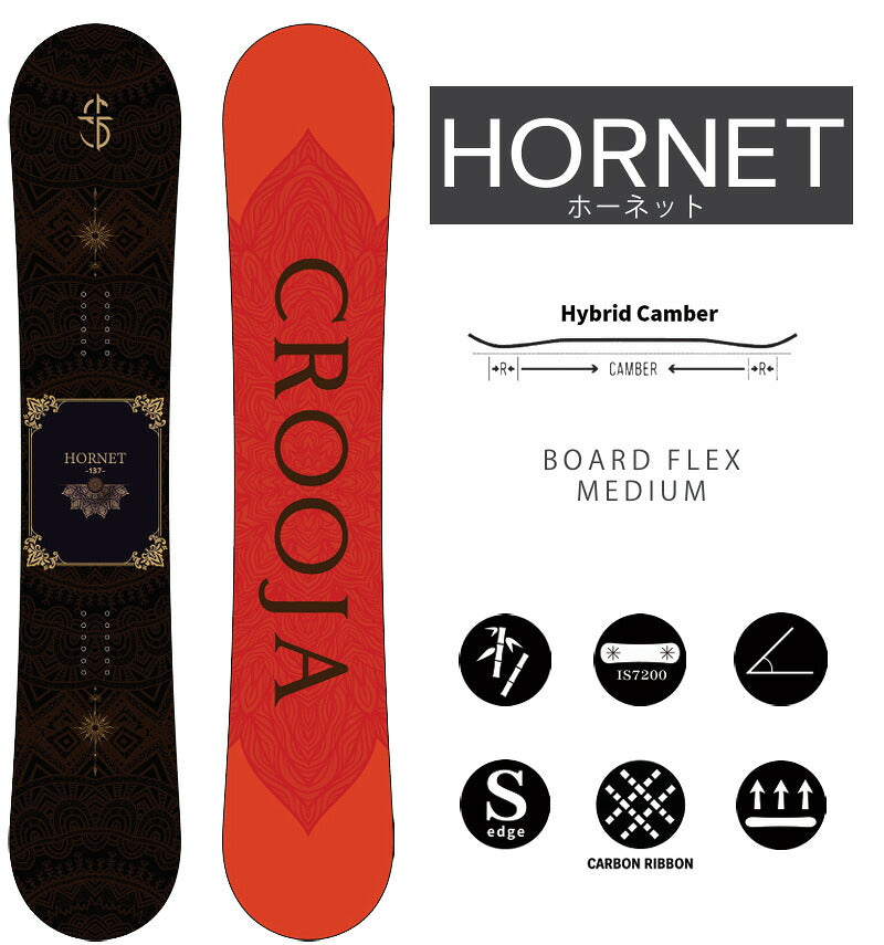 26-27 CROOJA/クロージャ HORNET ホーネット レディース キッズ スノーボード グラトリ ラントリ 板 2027