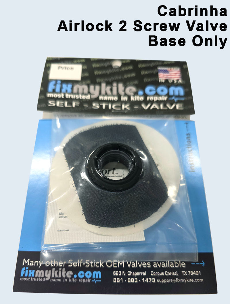 Fixmykite カブリナ エアロック2 スクリューバルブ ベースのみ Cabrinha Airlock2 ScrewValve BaseOnly カイト修理用品 交換用バルブ チューブリペア パンク修理 ワンポンプバルブ カイトサーフィン リペア用品 スポーツカイト