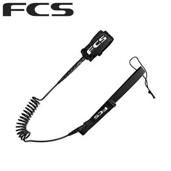 FCS SUP Adjustable Race Comp Leash Ankle 12'6-14' / エフシーエス サップ アジャスタブル レース コンプ リーシュコード 足首用 コイルリーシュ 2044-BLK-ADJ