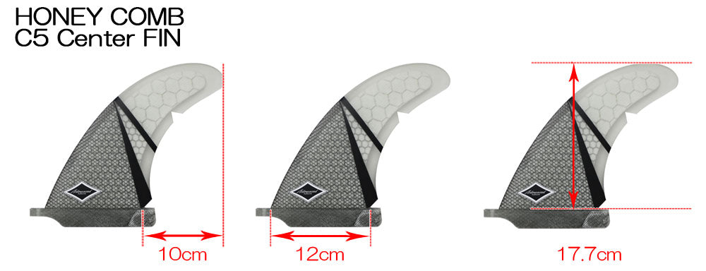 ADVANCED GLASS FIN C5 HONEYCOMB CORE/ハニカムコアフィン グラスフィン サーフボード ロングボード サーフィン センターフィン パドルボード メール便対応