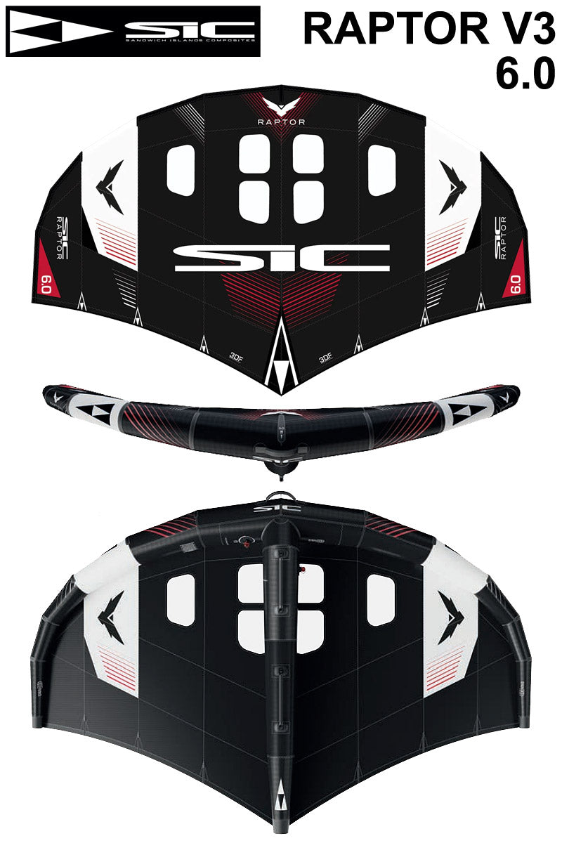 SIC RAPTORV3 6.0平米 エスアイシー ラプターブイスリー サーフウイング カイトウイング ウイングサーフィン ウイングフォイル 2026