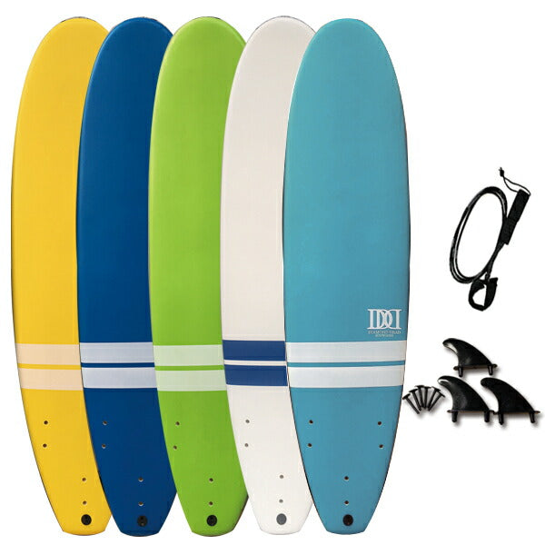 サーフボード ソフトボード 7'2 D-4 ファンボード ダイアモンドヘッド イエロー ブルー グリーン ホワイト ライトブルー 営業所止め