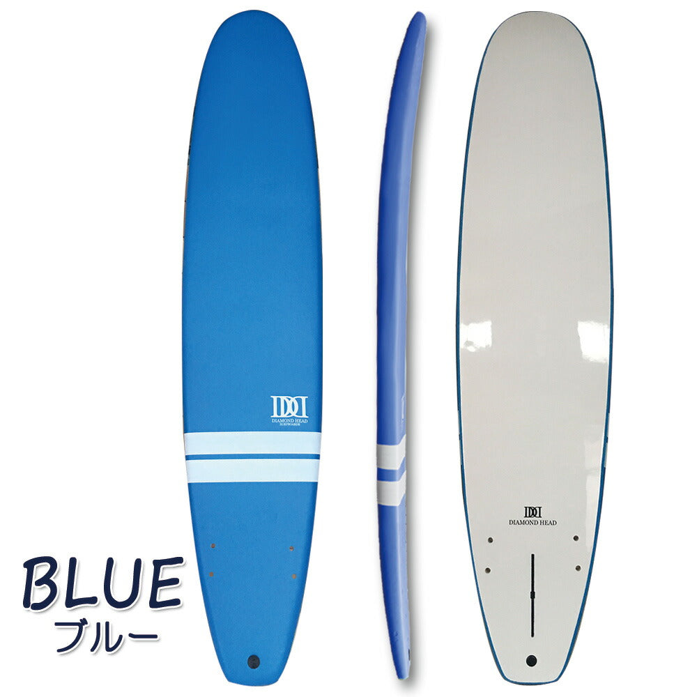 サーフボード ソフトボード 9'2 D-6 ロングボード ファンボード ダイアモンドヘッド ブルー ホワイト 営業所止め