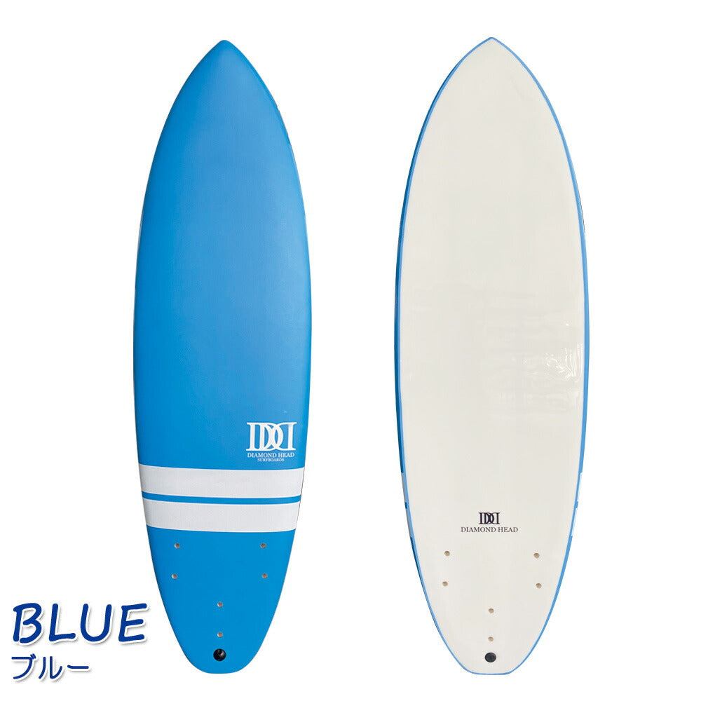サーフボード ソフトボード 6'0 D-3B ショートボード スラスター ダイアモンドヘッド ブルー 営業所止め
