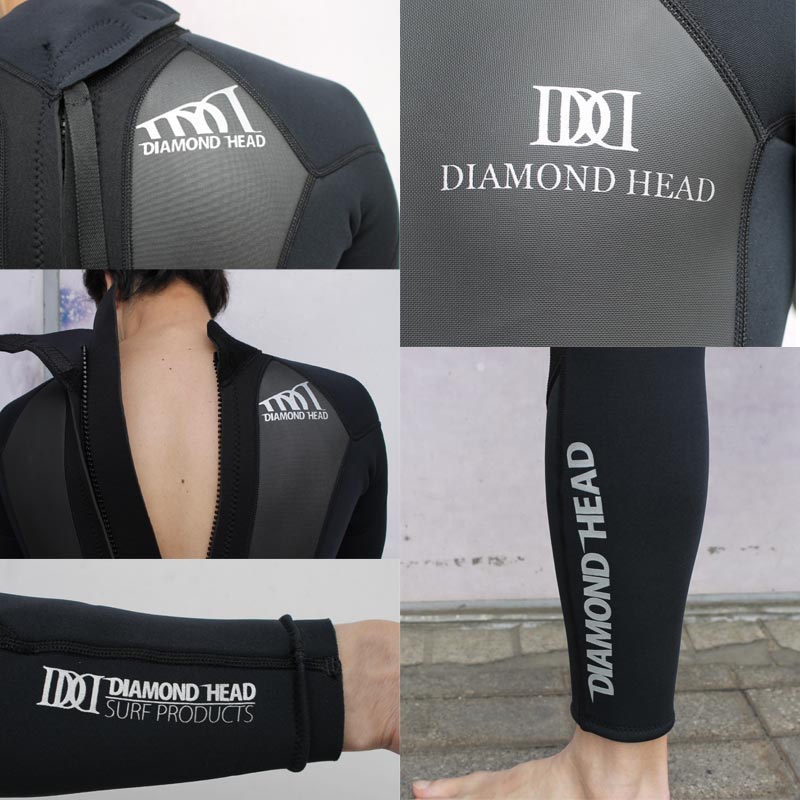 ダイアモンドヘッド ウェットスーツ 3/2フルスーツ フラットシーマ加工 DIAMONDHEAD 春夏用 メンズウェットスーツ サーフィン