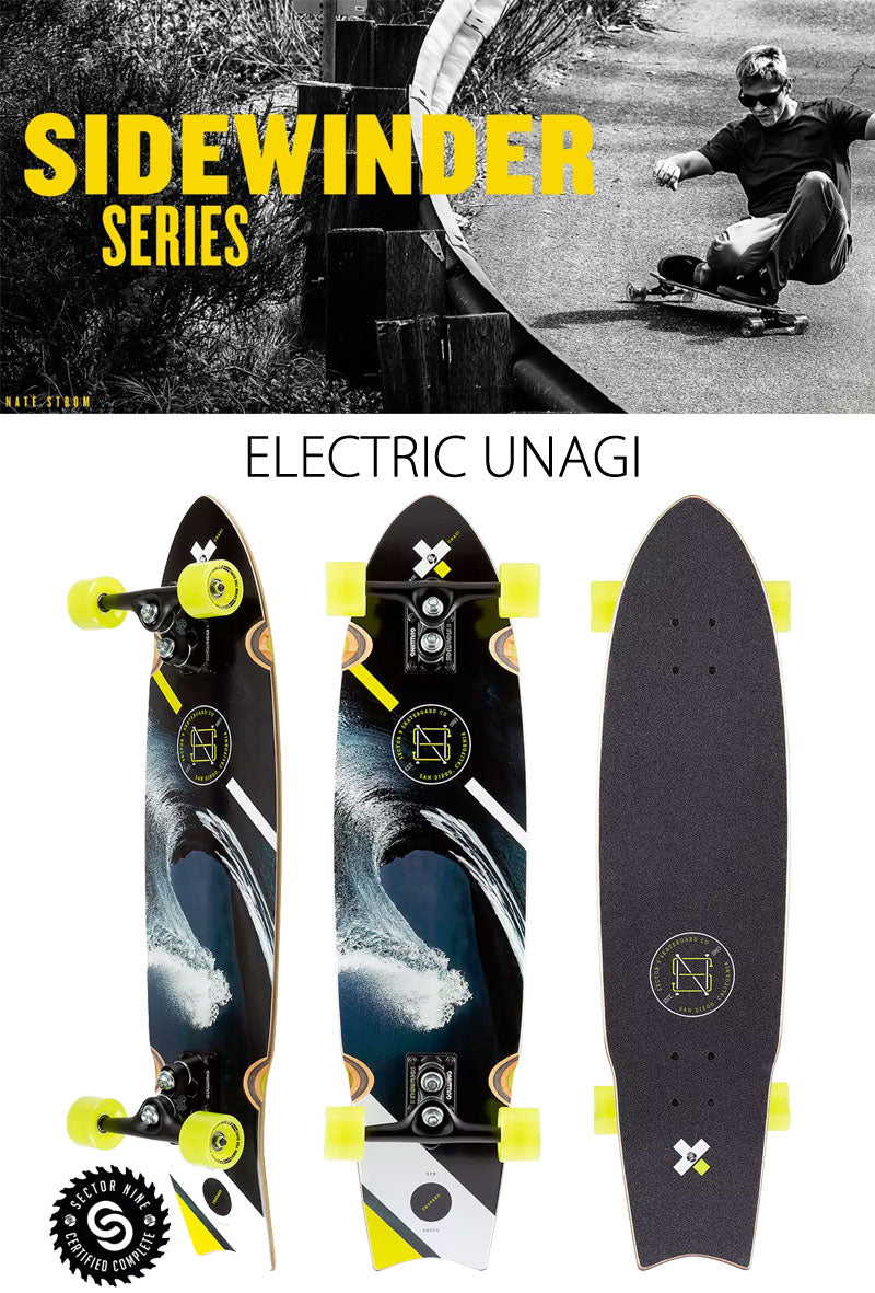 即出荷 SECTOR9/セクターナイン ELECTRIC UNAGI 34.5inc サーフスケート ロングスケートボード ロングボード スケボー オフトレ