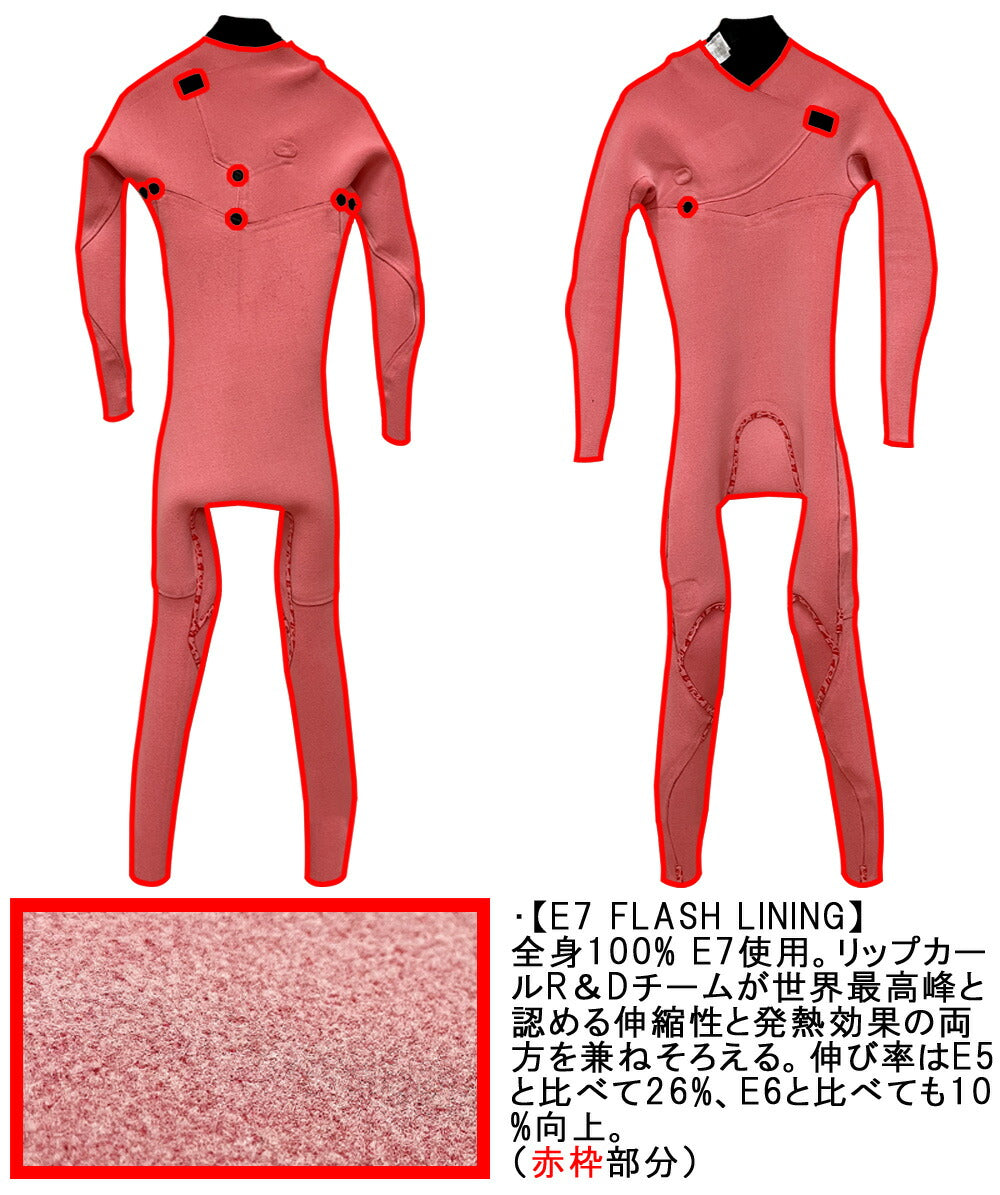 2024継続 RIPCURL E7 FLASH BOMB FUSION 53GB ZF 163MFS / リップ