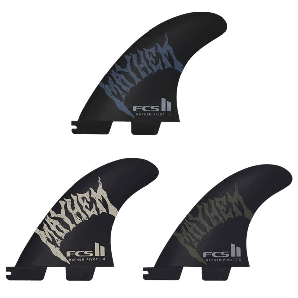 FCSII MB MAYHEM PIVOT PC CARBON TRI FINS / エフシーエス メイヘム  ピボット トライ フィン パフォーマンスコア サーフィン 3枚組