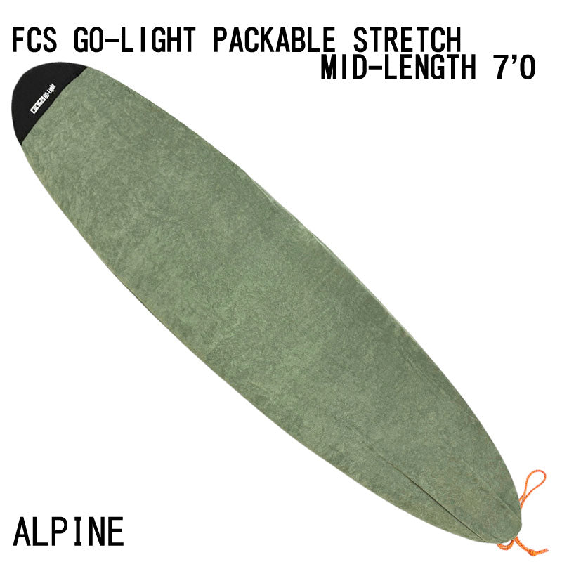 FCS GO-LIGHT PACKABLE STRETCH MID-LENGTH COVER 7'0 / エフシーエス サーフボード サーフィン ショート ニットケース ストレッチカバー