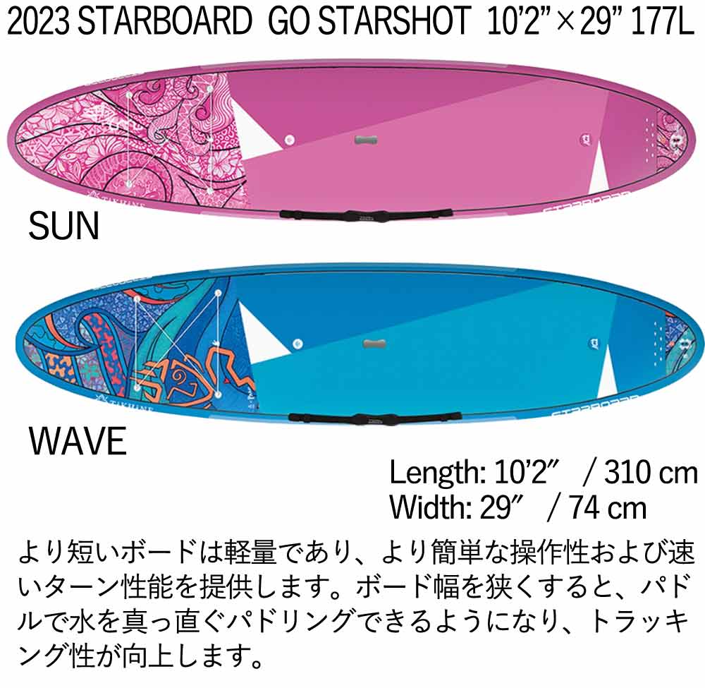 取り寄せ商品 2023 STARBOARD SUP 10'2 X 29 GO STARSHOT TIKHINE スターボード サップ ゴースターショット パドルボード 営業所止め