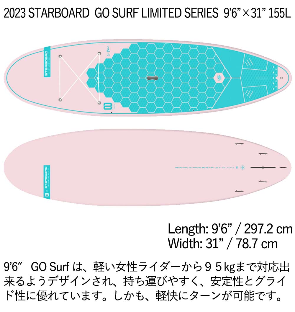 取り寄せ商品 2023 STARBOARD SUP 9'6 X 31 GO SURF LIMITED SERIES スターボード サップ パドルボード 営業所止め