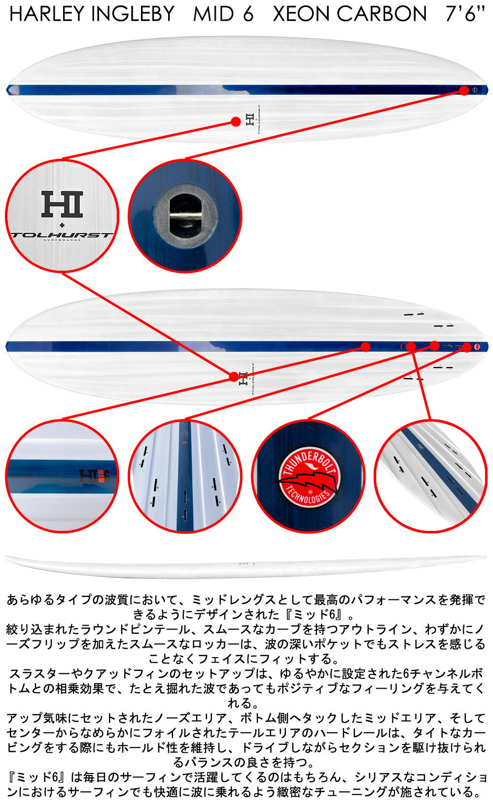 Roberts Invader 6'8\" ミッドレングス フィンハードケース付⭐︎ Roberts Invader 6'8/