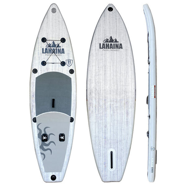 リーシュ付属 SUP サップ インフレータブルパドルボード ラハイナフィッシング / LAHAINA NEW FISHING 11' 釣り用SUP ホワイトウッド スタンドアップパドルボード