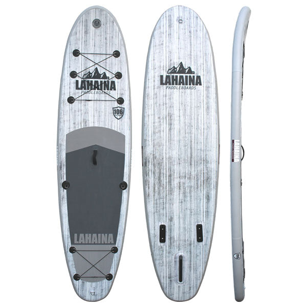 リーシュ付属 サップ インフレータブルパドルボード ラハイナ / LAHAINA SUP 10'6 OUTDOOR WHITE WOOD アウトドア スタンドアップパドルボード