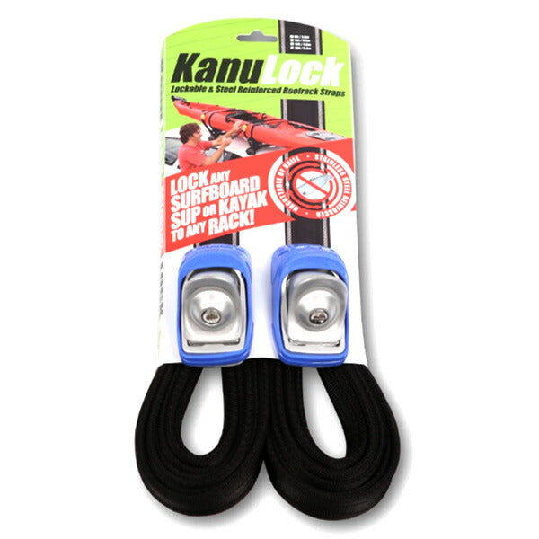 5.4M / 18FT KANULOCK LOCKABLE TIE-DOWN STRAPS / カヌロック タイダウン ベルト ストラップ サーフボード キャリア 車載