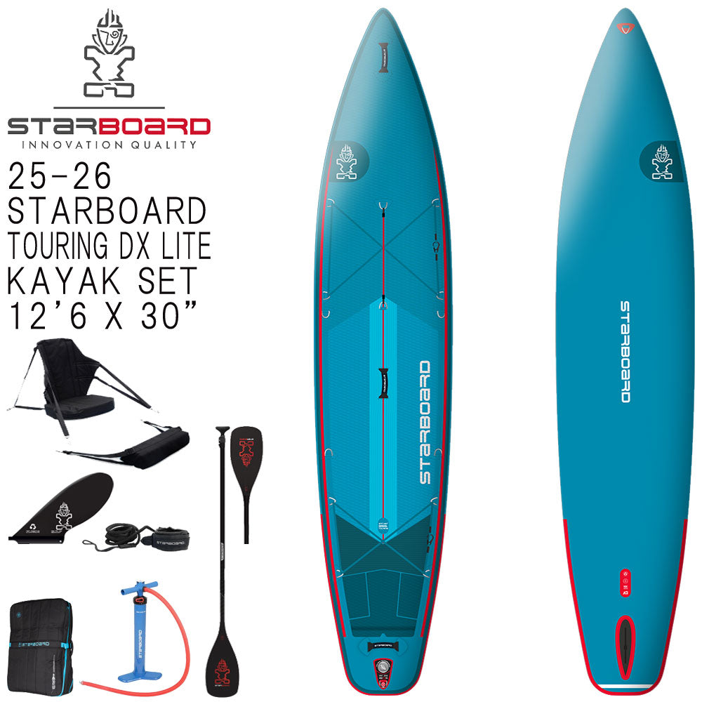 25-26 STARBOARD TOURING WITH KAYAK SET DELUXE LITE 12'6 X 30 / スターボード ツーリング カヤックセット デラックスライト インフレータブル パドルボード サップ SUP DL