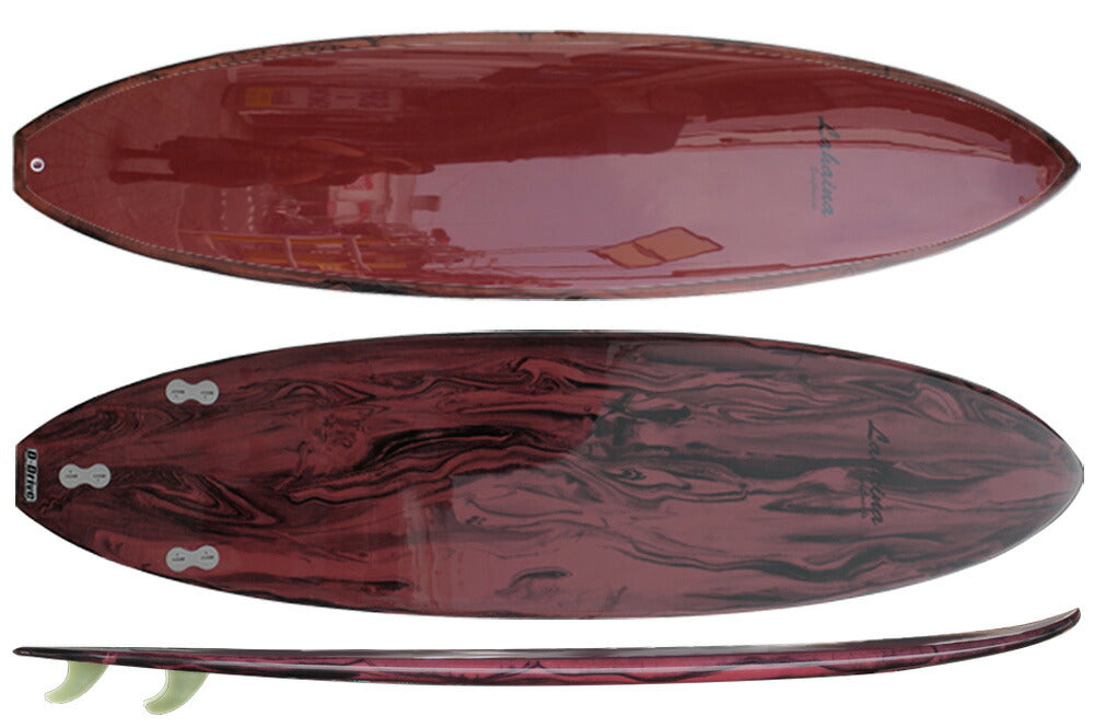 サーフボード ラハイナ LAHAINA 6'11 L12 ファンボード ワインレッド 営業所止め