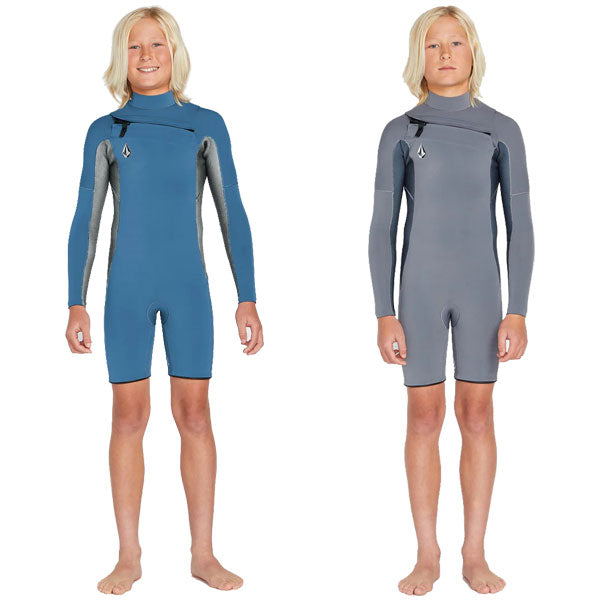 2024 VOLCOM BIG BOYS MODULATOR 2MM CHEST ZIP LONG SLEEVE SPRINGSUIT  C9512330 / ボルコム ビッグボーイ モジュレーター チェストジップ ロングスリーブ スプリングスーツ ウェットスーツ ロンスプ サーフィン ジャージ 春夏秋用 キッズ