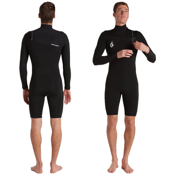 2024継続 VOLCOM MODULATOR 2/2mm LONG SLEEVE SPRINGSUIT  A9532200 / ボルコム モジュレーター チェストジップ ロンスプ 2mmｘ2mm ウェットスーツ サーフィン ジャージ 春夏秋用