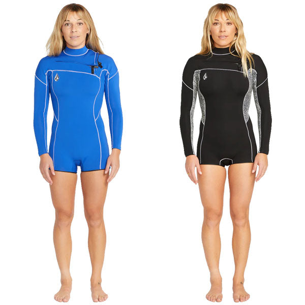 ボルコム モジュレーター 2mm ロングアーム チェストジップ NVY 6 2024継続 VOLCOM WOMENS MODULATOR 2MM LONG ARM CHEST ZIP WETSUIT