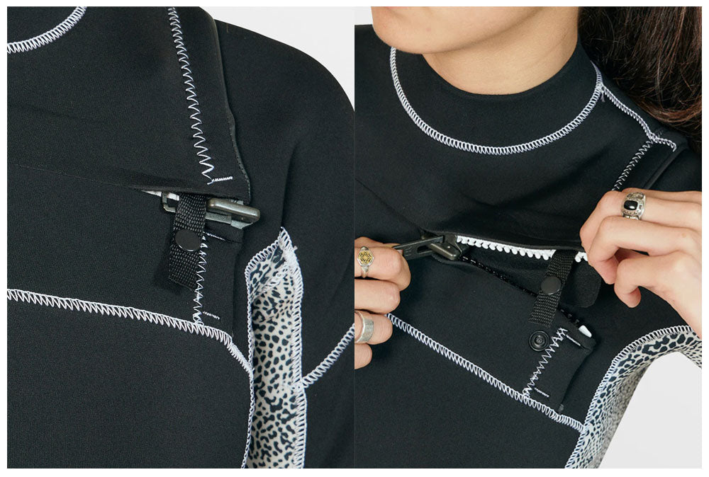 2024継続 VOLCOM WOMENS MODULATOR 2MM LONG ARM CHEST ZIP WETSUIT
