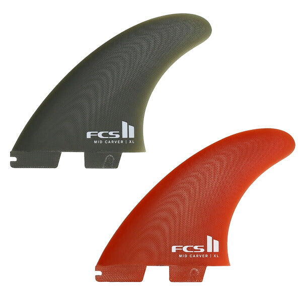 FCS2 MID CARVER PG XL THRUSTER FIN / FCSII エフシーエス2 カーバー パフォーマンスグラス スラスター ミッドレングス サーフボード サーフィン 3枚組
