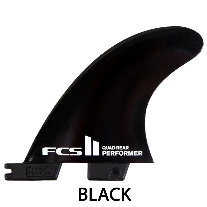 FCS2 PERFORMER GLASS FLEX QUAD REAR BLACK M / FCSII エフシーエス2 パフォーマー クワッド リア 2枚 ショート サーフボード サーフィン メール便対応