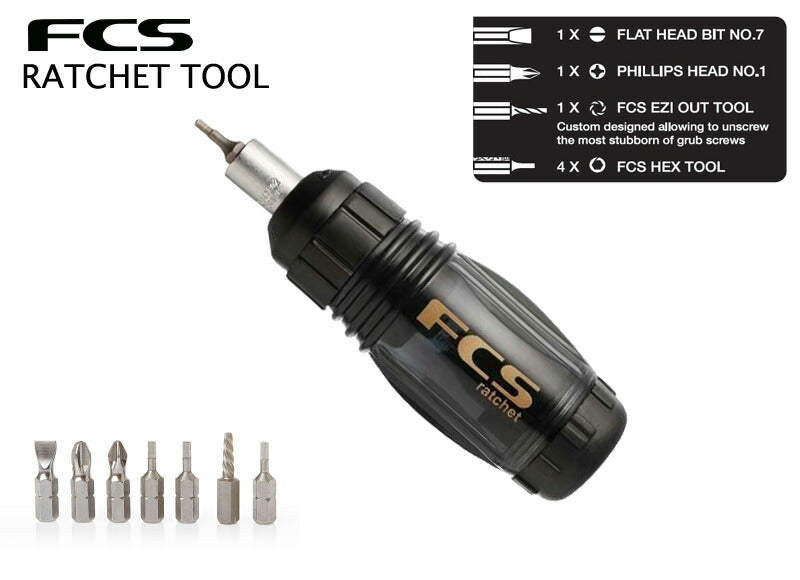 FCS RATCHET TOOL / エフシーエス ラチェット ツール ドライバー スクリュー サーフィン SUP