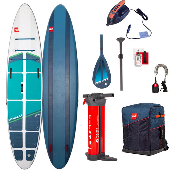 【セット】2022 RED PADDLE 12’0 COMPACT INFLATABLE PADDLE BOARD PACKAGE / レッドパドル コンパクト パドル+リーシュ付属 SUP インフレータブル パドルボード サップ 特典電動ポンプ