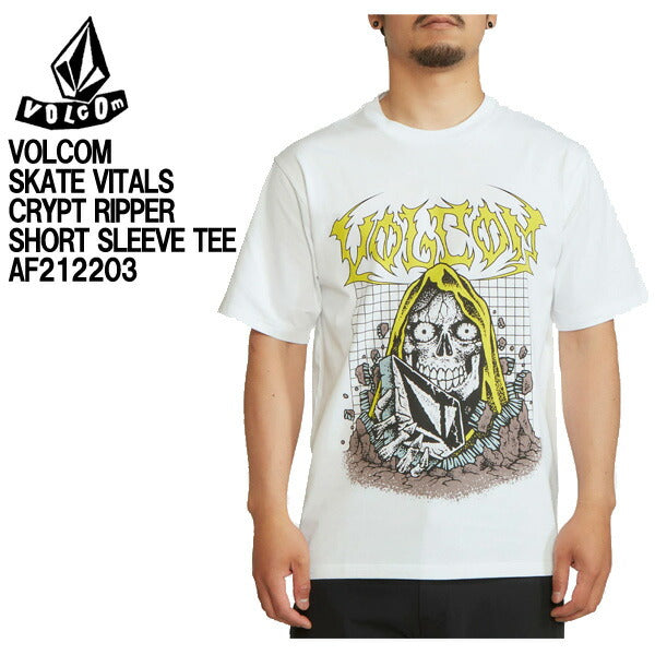 VOLCOM SKATE VITALS CRYPT RIPPER SHORT SLEEVE TEE AF212203 ボルコム CLO Tシャツ 夏用 半袖 メンズ サーフィン メール便対応