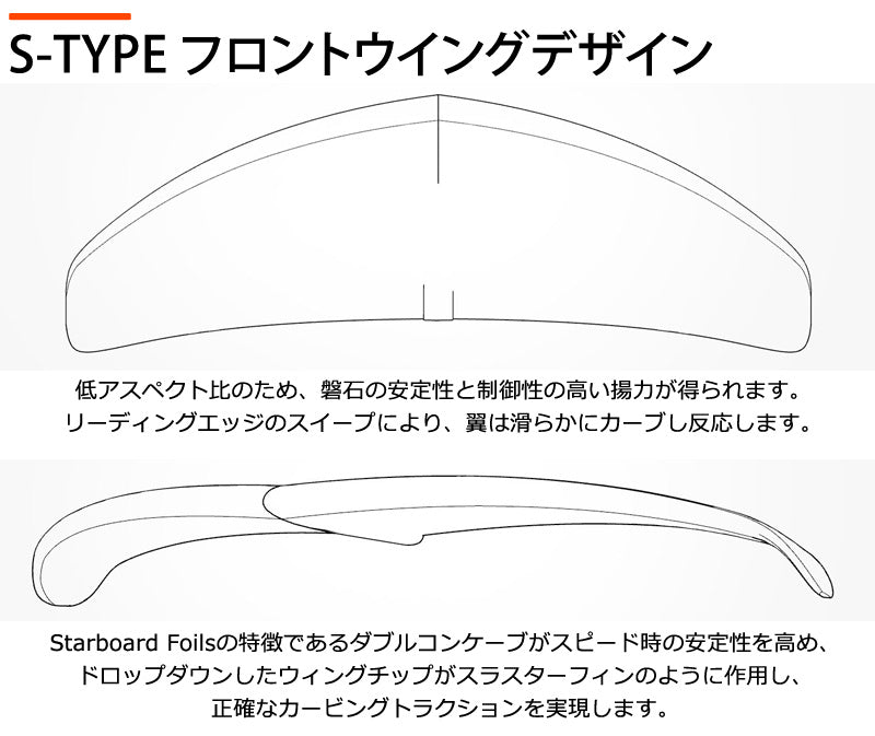 STARBOARD FOIL スターボード フロントウイング単体 S-TYPE 1200 QL2 ウイングフォイル サーフフォイル 送料無料