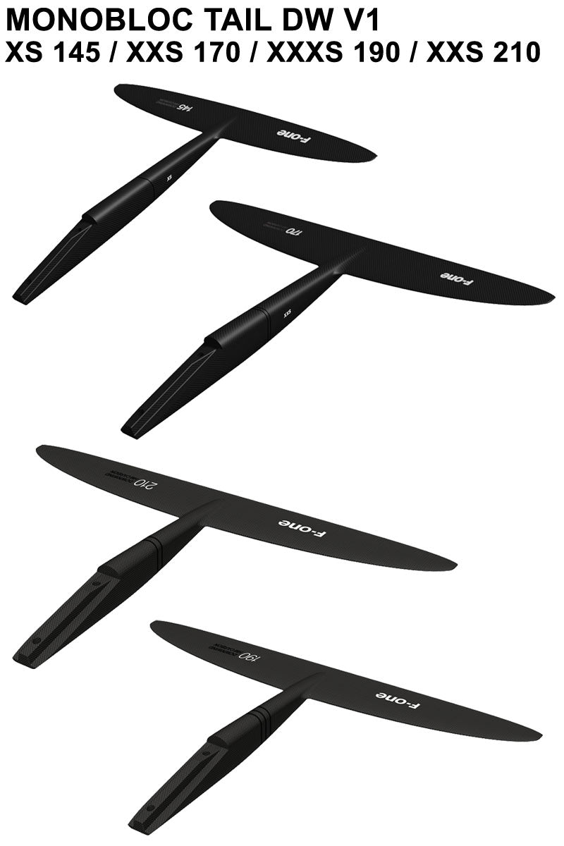 F-ONE 145XS 170XXS 190XXXS 210XXS MONOBLOCTAILDW エフワン モノブロックテイル テールウイング ダウンウインド フォイル ウイングフォイル サーフフォイル 送料無料