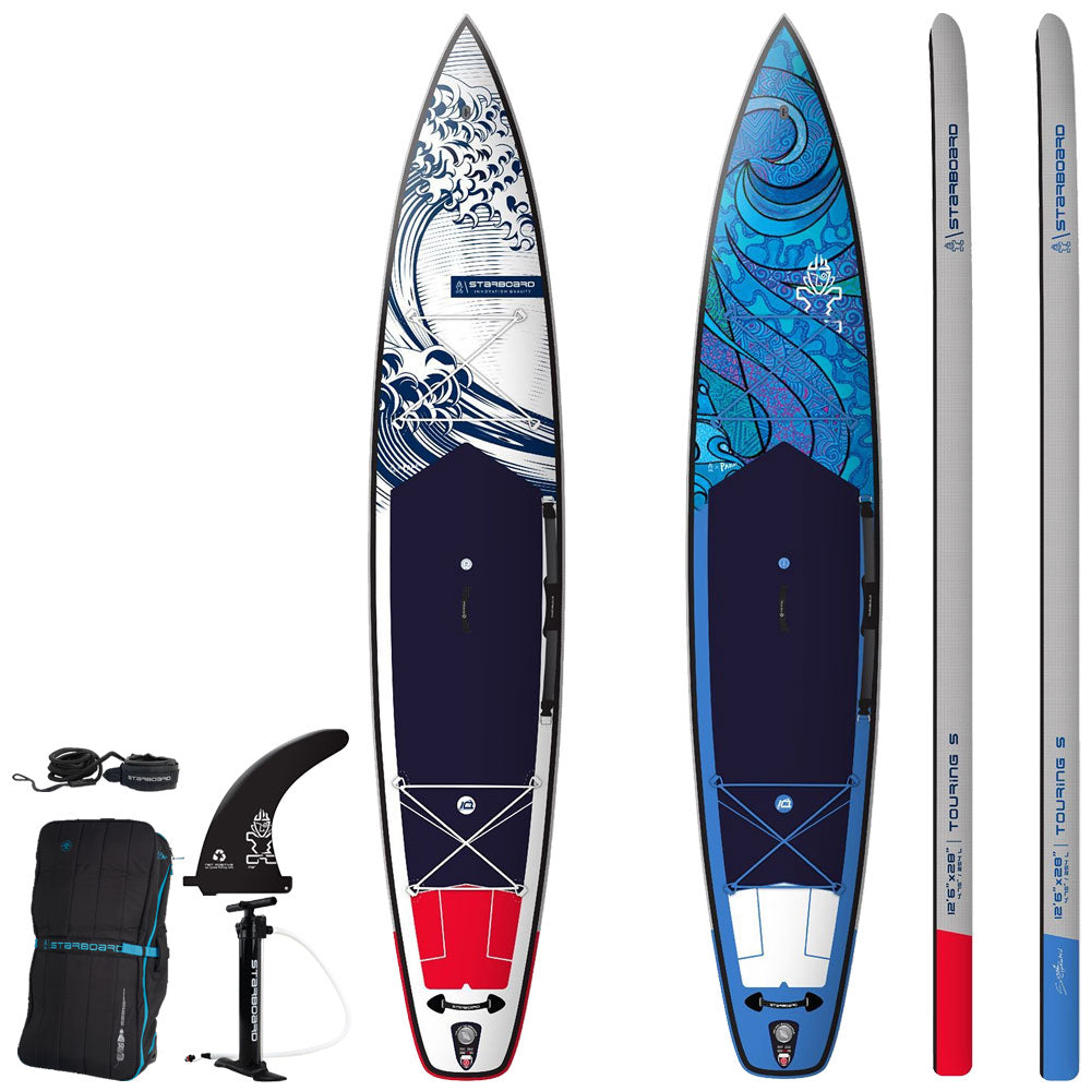 取り寄せ商品 2024 STARBOARD TOURING TIKINE WAVE BLUE DELUXE SINGLE CHAMBER 12'6 X 28 / スターボード ツーリング デラックス ティキーネウェイブ サン シングルチャンバー インフレータブル パドルボード サップ SUP DSC