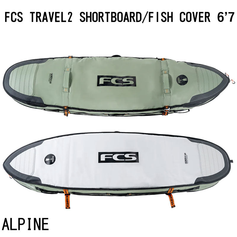 FCS TRAVEL 2 SHORTBOARD FISH COVER 6'7 / エフシーエス トラベル2 ボードカバー ショートボード フィッシュ ボードケース ハードケース サーフボード サーフィン